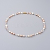 Cultured Freshwater Pearl Beaded Necklaces NJEW-JN02663-1