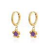 304 Stainless Steel Flower Dangle Earrings for Women BI5693-1-1