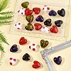 24Pcs 5 Colors Handmade Millefiori Glass Beads LAMP-FS0001-36-8