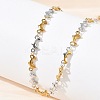 Two Tone 304 Stainless Steel Dolphin Link Chain Necklaces for Women NJEW-G201-02GP-3