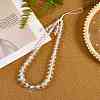 Round Synthetic Moonstone Beaded Mobile Straps HJEW-SW00042-01-4