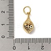 Brass Micro Pave Black Cubic Zirconia Pendants KK-R162-011G-3