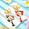 Women Bag Hat Shoes Alloy Enamel Pendant Decoration HJEW-YW00080-01-4