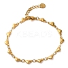 304 Stainless Steel Heart Link Chain Bracelets for Women BJEW-K237-07G-1