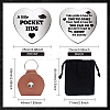 1 Set Friendship Theme Heart Double-Sided Engraved Stainless Steel Commemorative Decision Maker Coin AJEW-GL0001-60-004-2