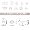 20Pcs 10 Style 201 Stainless Steel Pendants STAS-SC0003-56-2