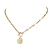 201 Stainless Steel Sun Pendant 304 Stainless Steel Cable Chain OT Necklaces for Women NJEW-JN05583-2