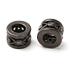 Rack Plating Brass Cubic Zirconia Hollow Column European Beads KK-Z033-25-3