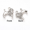 Tibetan Style Alloy Puppy Pendants TIBEP-T002-14AS-RS-1