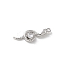 Brass Micro Pave Clear Cubic Zirconia Pendants LS-KK-S505-03P-01-2