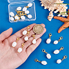 20Pcs Oval Natural Pearl Pendant Decoration HJEW-PH02069-3
