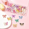 40Pcs 2 Styles Printed Translucent Acrylic  Pendants MACR-FS0002-04-8