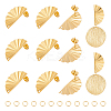 12Pcs 304 Stainless Steel Half Round Stud Earrings Finding STAS-UN0051-52-1