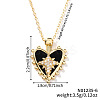 Shiny Heart Star Brass Clear Cubic Zirconia Pendant Necklaces RQ9557-4-2