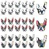 30Pcs 3 Colors Zinc Alloy Enamel Pendants ENAM-CJ0001-73-1