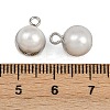 Natural Pearl Round Charms KK-D423-08P-3