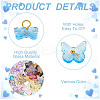 100Pcs Transparent Glass Butterfly Charms FIND-HY0003-79-5
