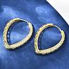 Teardrop Brass Micro Pave Clear Cubic Zirconia Hoop Earrings EJEW-G446-01G-1