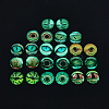 12 Sets 12 Style Luminous Self Adhesive Glass Eyes Cabochons GLAA-CA0001-58-3