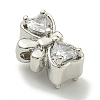 Rack Plating Brass Micro Pave Cubic Zirconia Bead KK-K386-19P-2