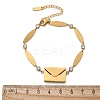 304 Stainless Steel Oval Link Bracelets BJEW-U030-01G-5
