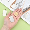 Tarnish Resistant Rectangle Tag Pendants LS-STAS-H061-04-4