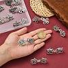 10Pcs 10 Styles Alloy Sweater Shawl Clips Brooches AJEW-CJ0001-66-4