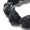 Raw Rough Natural Black Tourmaline Beads Strands G-J388-A12-01-3