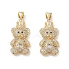 Brass Micro Pave Cubic Zirconia Pendants KK-M240-09F-1