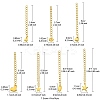 7Pcs 7 Styles 304 Stainless Steel Chain Extender STAS-FS0001-49G-4