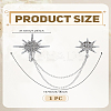 1Pc Star Crystal Rhinestone Brooch JEWB-LP0002-04-2
