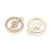 Rack Plating Alloy Rhinestone Pendants PALLOY-T091-21M-G-3