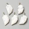 Natural Howlite Pendants G-P445-D05-1