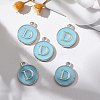 Platinum Plated Alloy Enamel Charms ENAM-S118-04D-P-5