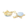 Real 18K Gold Plated Brass Micro Pave Clear Cubic Zirconia Pendants X-KK-D004-05G-C-3