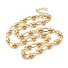 304 Stainless Steel Oval Infinity Link Chain Necklaces for Women Men NJEW-K249-20C-G-4