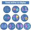 20Pcs 10 Styles Ion Plating(IP) 201 Stainless Steel Etched Metal Embellishments Pendants STAS-FS0001-52-2