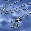 Non-Tarnish 304 Stainless Steel Cable Chain Necklace STAS-T040-PJ204-45-1