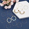60Pcs 3 Colors Long-Lasting Plated Brass Hoop Earrings Findings KK-CN0003-12-3