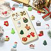 48Pcs 24 Styles Christmas Theme Opaque Resin Cabochons RESI-CJ0004-82-6