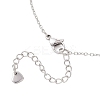 Brass Micro Pave Clear Cubic Zirconia Tortoise Pendant 304 Stainless Steel Cable Chain Necklaces for Women NJEW-JN05903-02-5