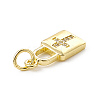 Brass Micro Pave Cubic Zirconia Pendants ZIRC-F132-45G-3