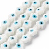 Handmade Evil Eye Lampwork Beads Strands LAMP-F024-02B-1