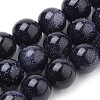 Synthetic Blue Goldstone Beads Strands G-S259-41-10mm-1