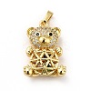 Brass Micro Pave Cubic Zirconia Pendants KK-H433-18G-1