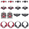32Pcs 8 Styles Alloy Enamel Pendants ENAM-SC0007-41-1