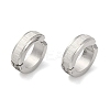 Non-Tarnish Frosted 304 Stainless Steel Non Piercing Earrings EJEW-M001-07B-P-1