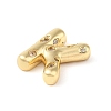 Brass Micro Pave Clear Cubic Zirconia Pendant KK-Z046-01G-K-2