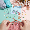 20Pcs 10 Styles Fruit Handmade Polymer Clay Pendant Stitch Markers HJEW-NB00048-3