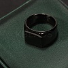 Square 304 Stainless Steel Finger Rings WGB1DFB-05-1